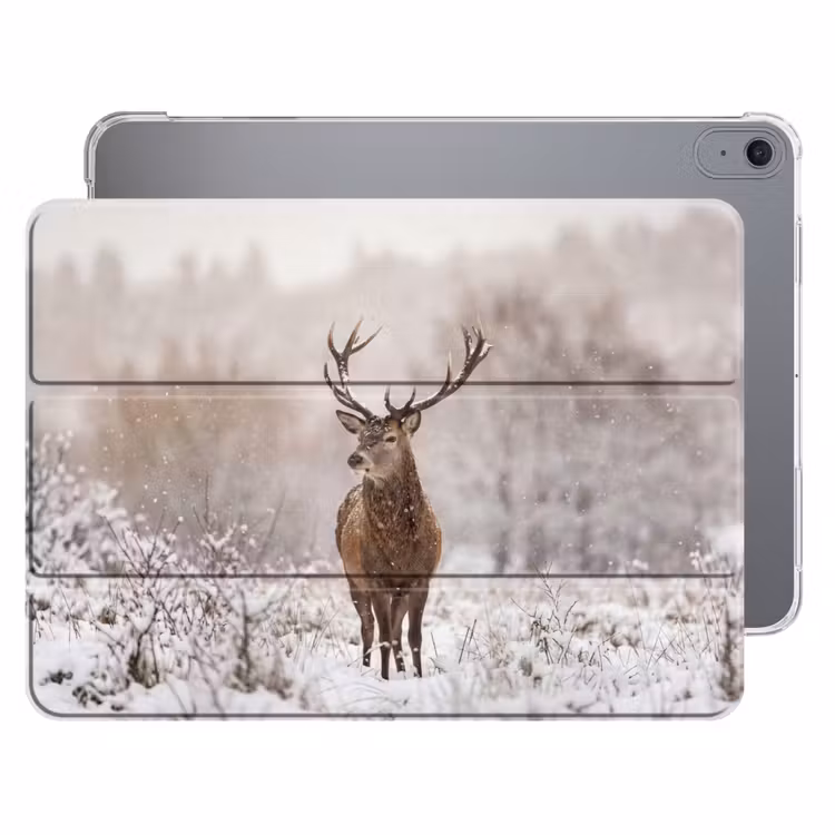 iPad hoes - Edelhert - Bos - Sneeuw - Winter - Majestueus — 1