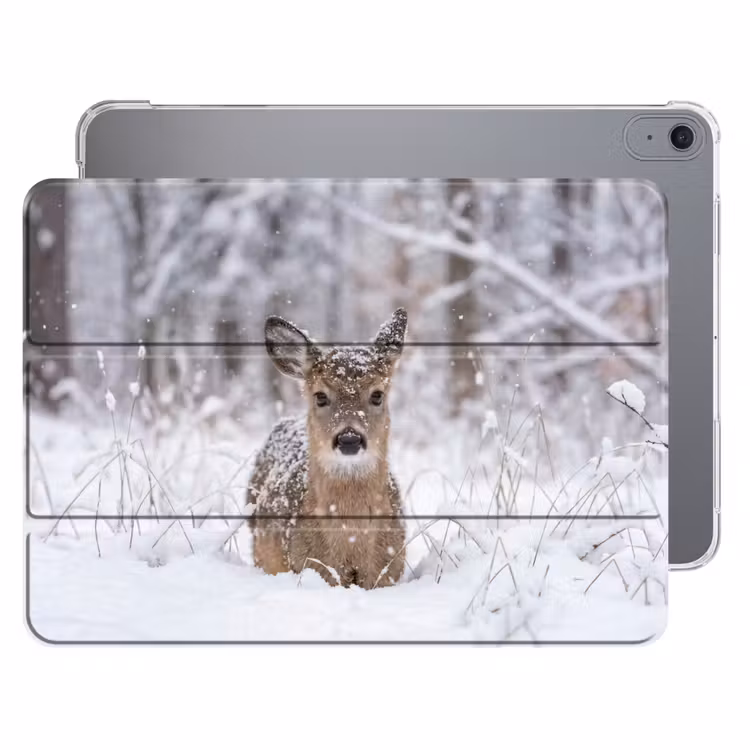 iPad hoes - Hert - Sneeuw - Bos - Dieren - Vertederend — 1