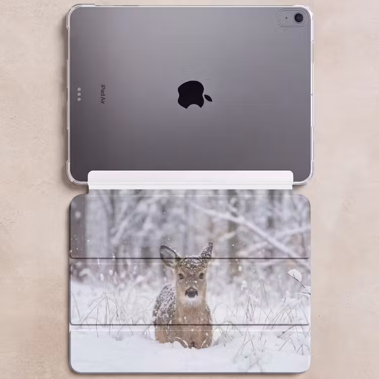 iPad hoes - Hert - Sneeuw - Bos - Dieren - Vertederend — 6