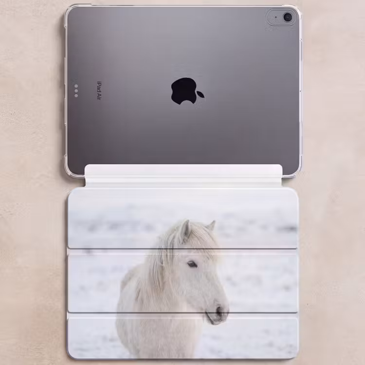 iPad hoes - Paard - Kop - Winter - Dieren - Wit — 6