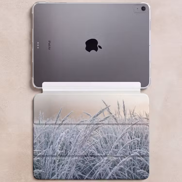 iPad hoes - Rijp - Gras - Kristallen - Winter - Minimalistisch — 6