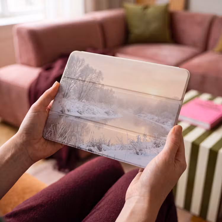 iPad hoes - Rivier - Winter - Landschap - Sneeuw - Zonsopgang — 4