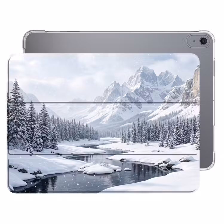 iPad hoes - Sneeuwlandschap - Bergen - Rivier - Winter — 1