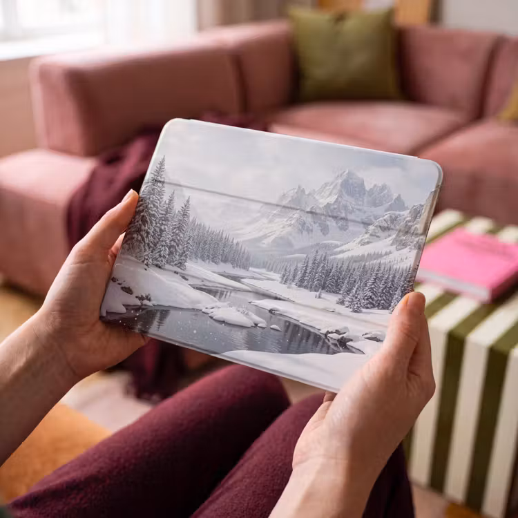iPad hoes - Sneeuwlandschap - Bergen - Rivier - Winter — 4