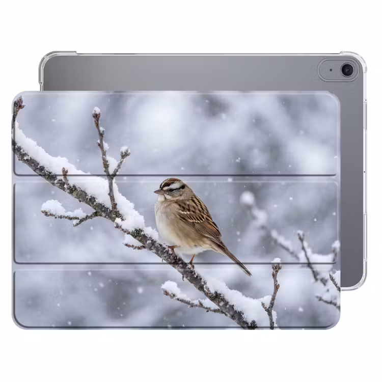 iPad hoes - Vogel - Tak - Sneeuw - Winter — 1