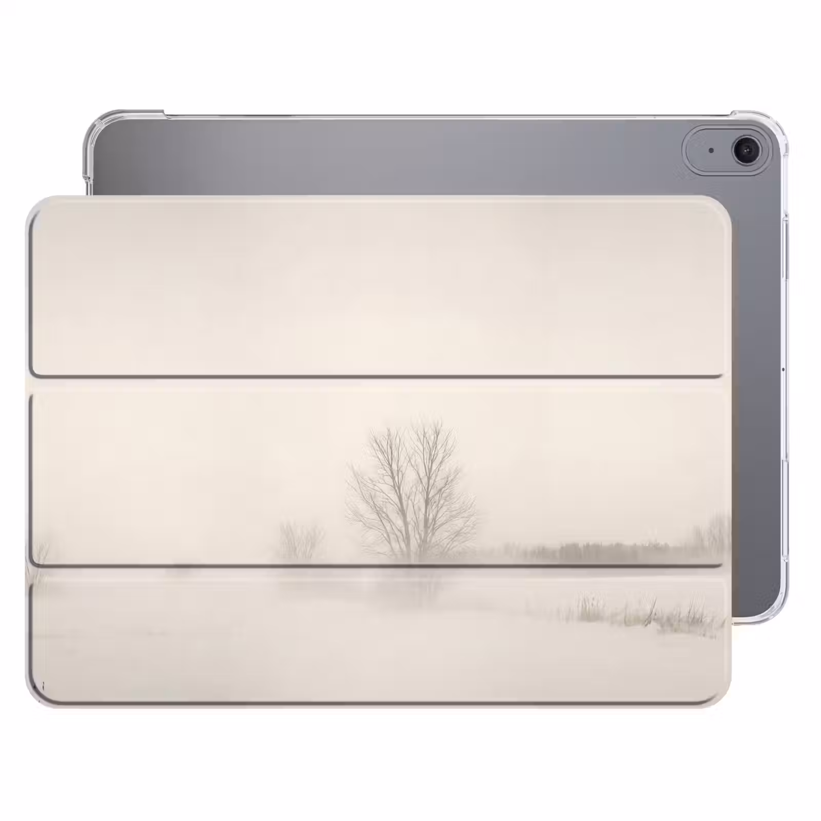 iPad hoes - Boom - Mist - Sneeuw - Winter - Minimalistisch — 1