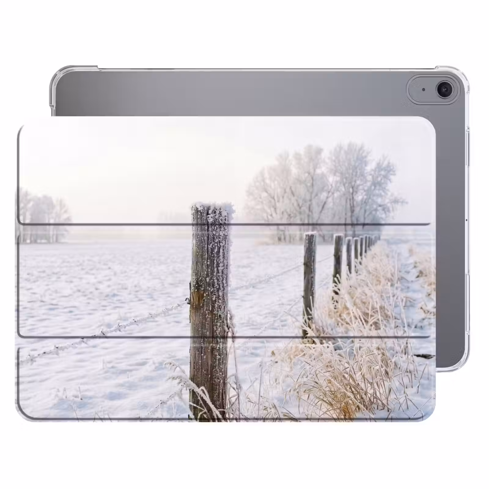 iPad hoes - Hek - Sneeuw - Mist - Platteland - Nostalgisch — 1