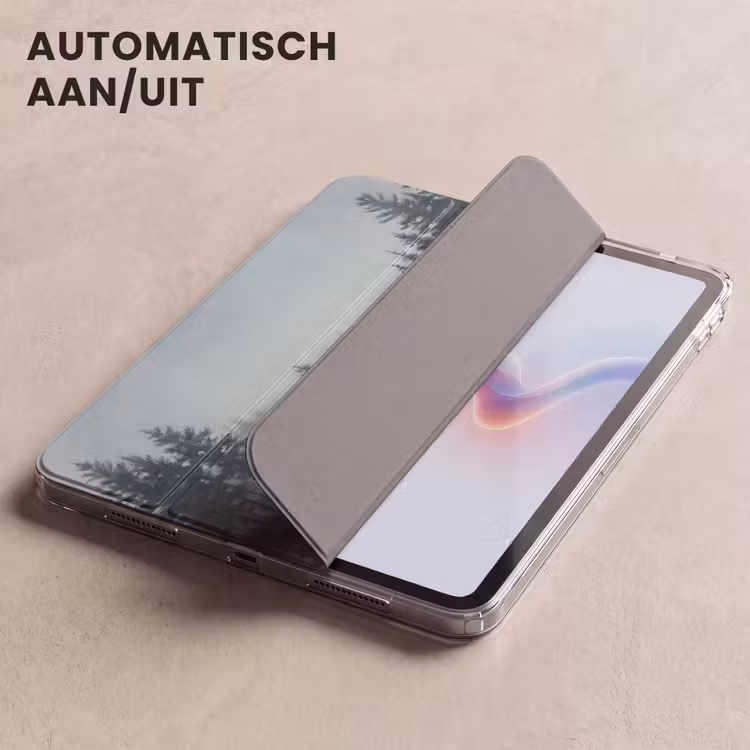 iPad hoes - Bos - Meer - Mist - Natuur - Grijs — 5