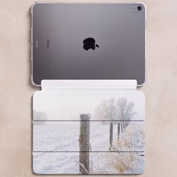 iPad hoes - Hek - Sneeuw - Mist - Platteland - Nostalgisch — 6