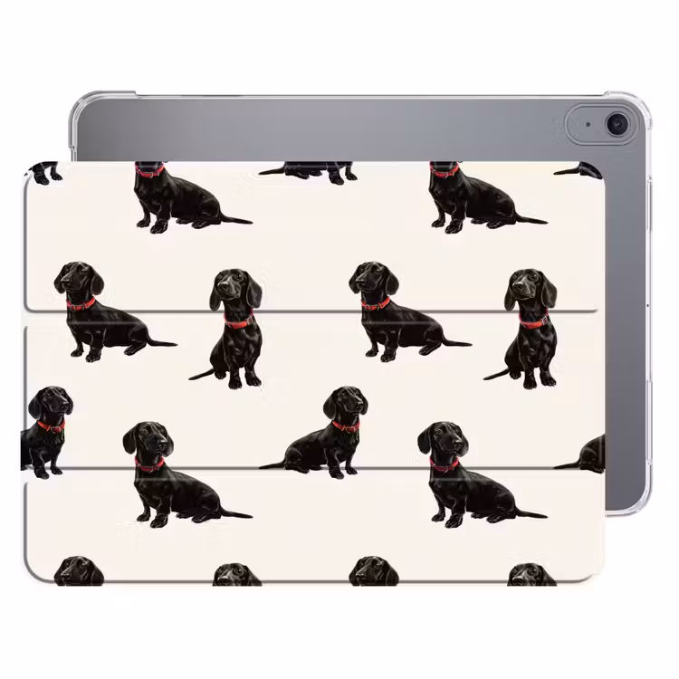 iPad hoes - Hond - Patroon - Zwart — 1