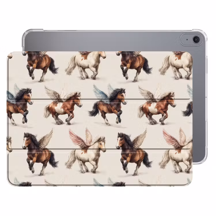 iPad hoes - Paarden - Vleugels - Kleurrijk — 1