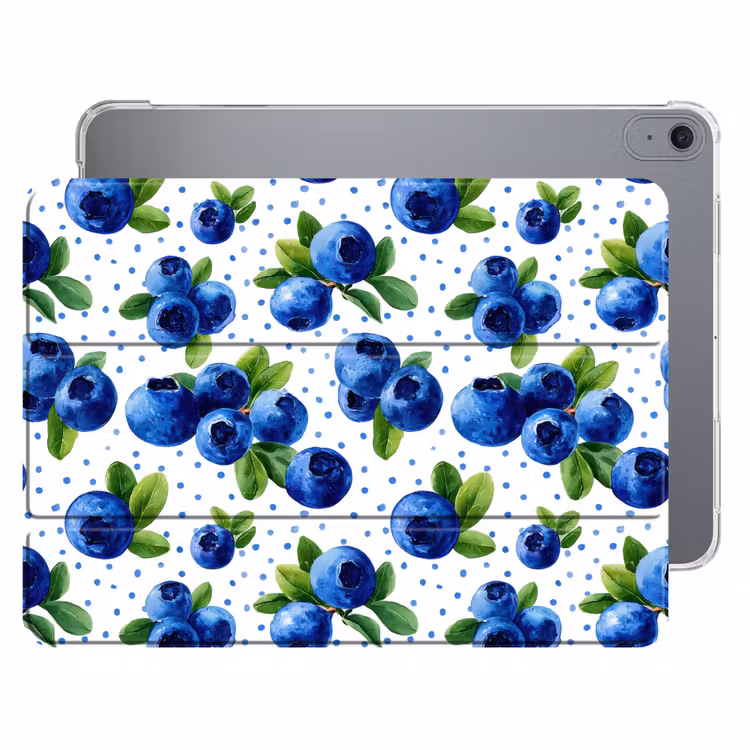 iPad hoes - Bessen - Patroon - Blauw — 1