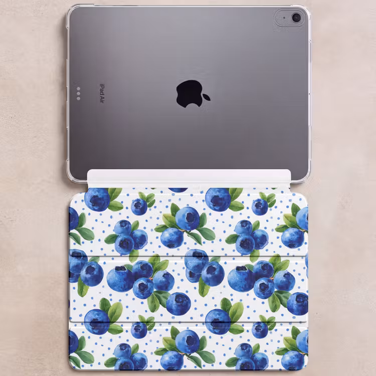 iPad hoes - Bessen - Patroon - Blauw — 6