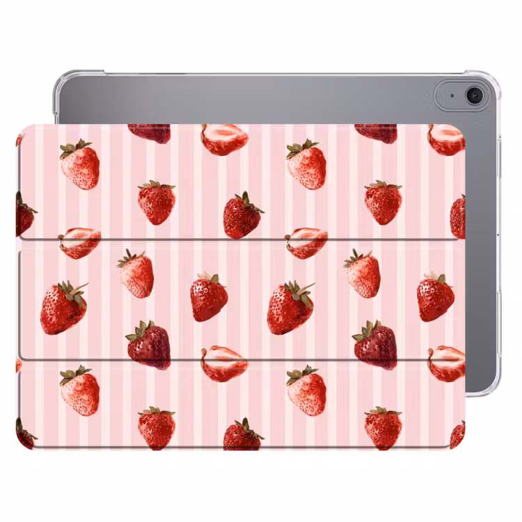 iPad hoes - Strepen - Aardbei - Roze — 1