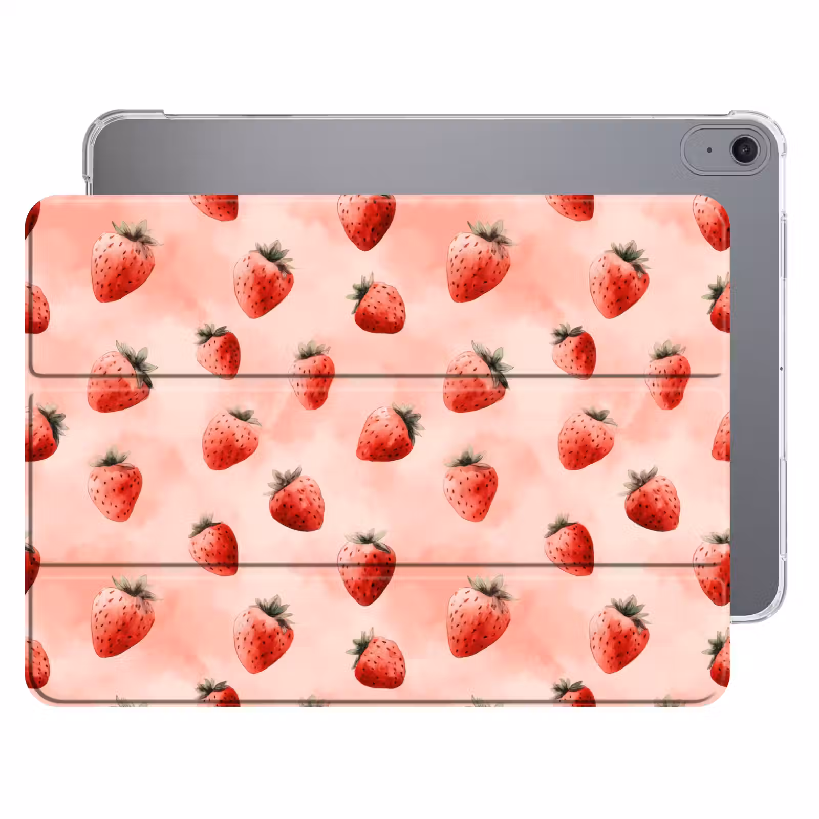 iPad hoes - Aardbei - Patroon - Roze — 1