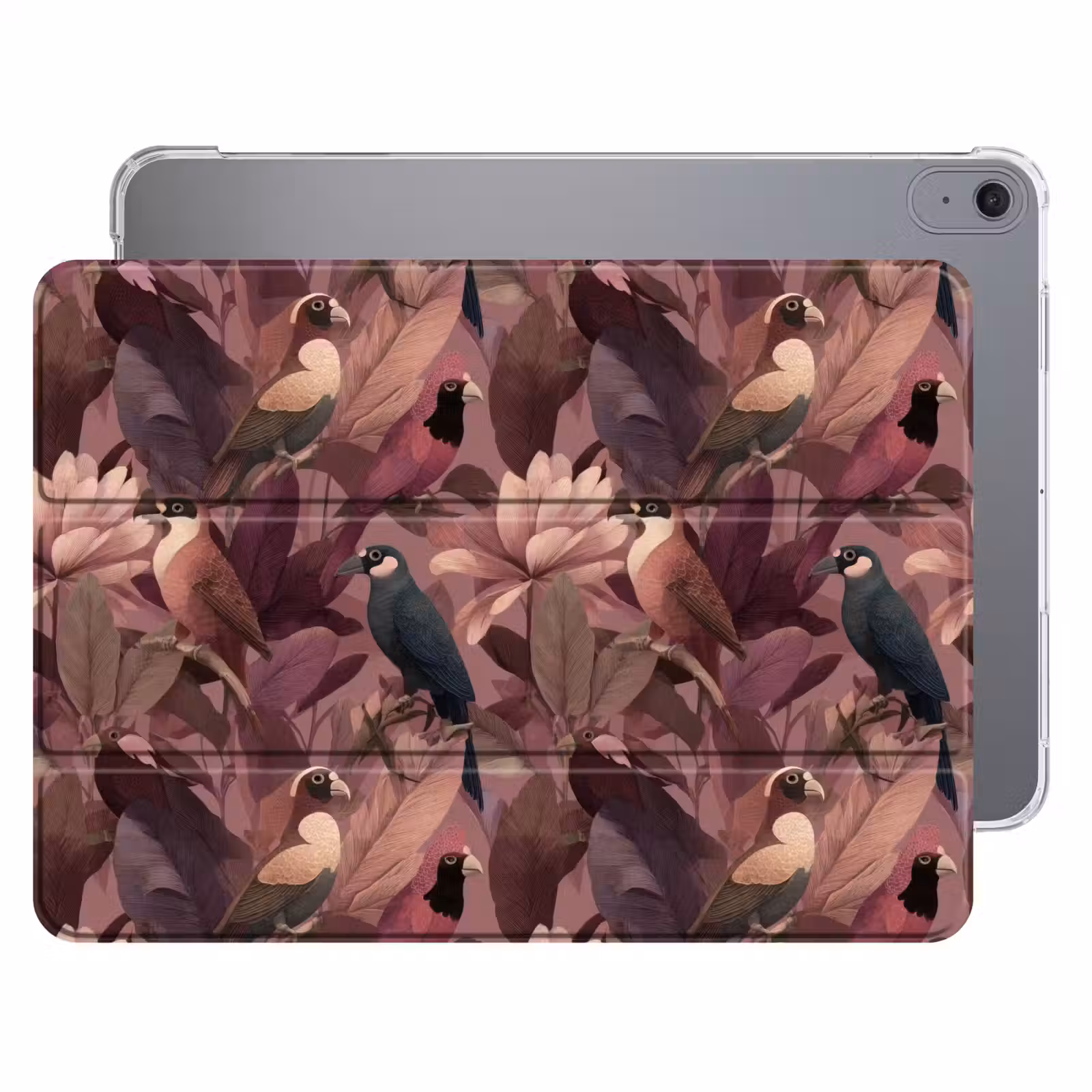iPad hoes - Vogels - Bladeren - Roze — 1