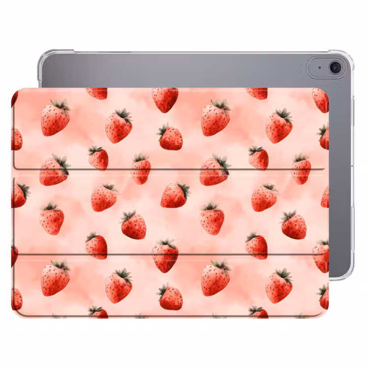 iPad hoes - Aardbei - Patroon - Roze — 1