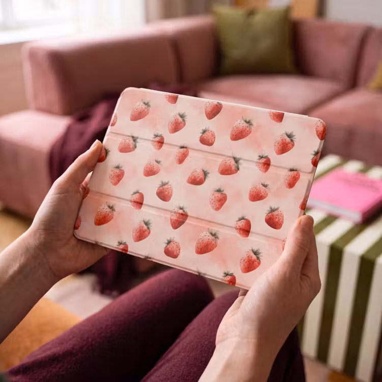 iPad hoes - Aardbei - Patroon - Roze — 4