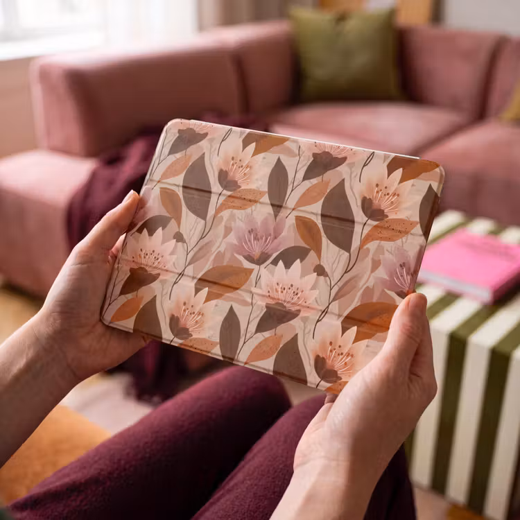 iPad hoes - Bloemen - Bladeren - Bruin — 4