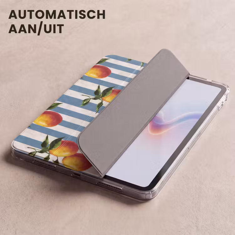 iPad hoes - Strepen - Citroen - Blauw — 5