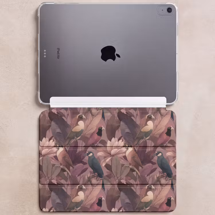 iPad hoes - Vogels - Bladeren - Roze — 6