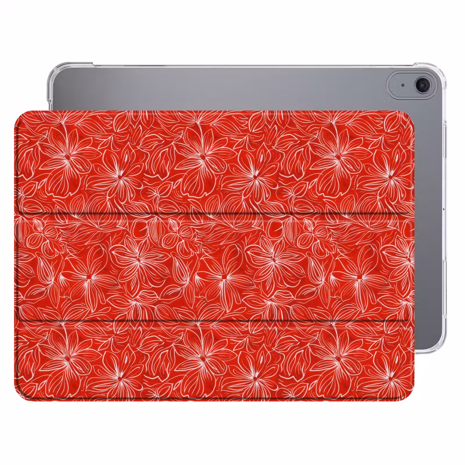 iPad hoes - Bloemen - Patroon - Rood — 1