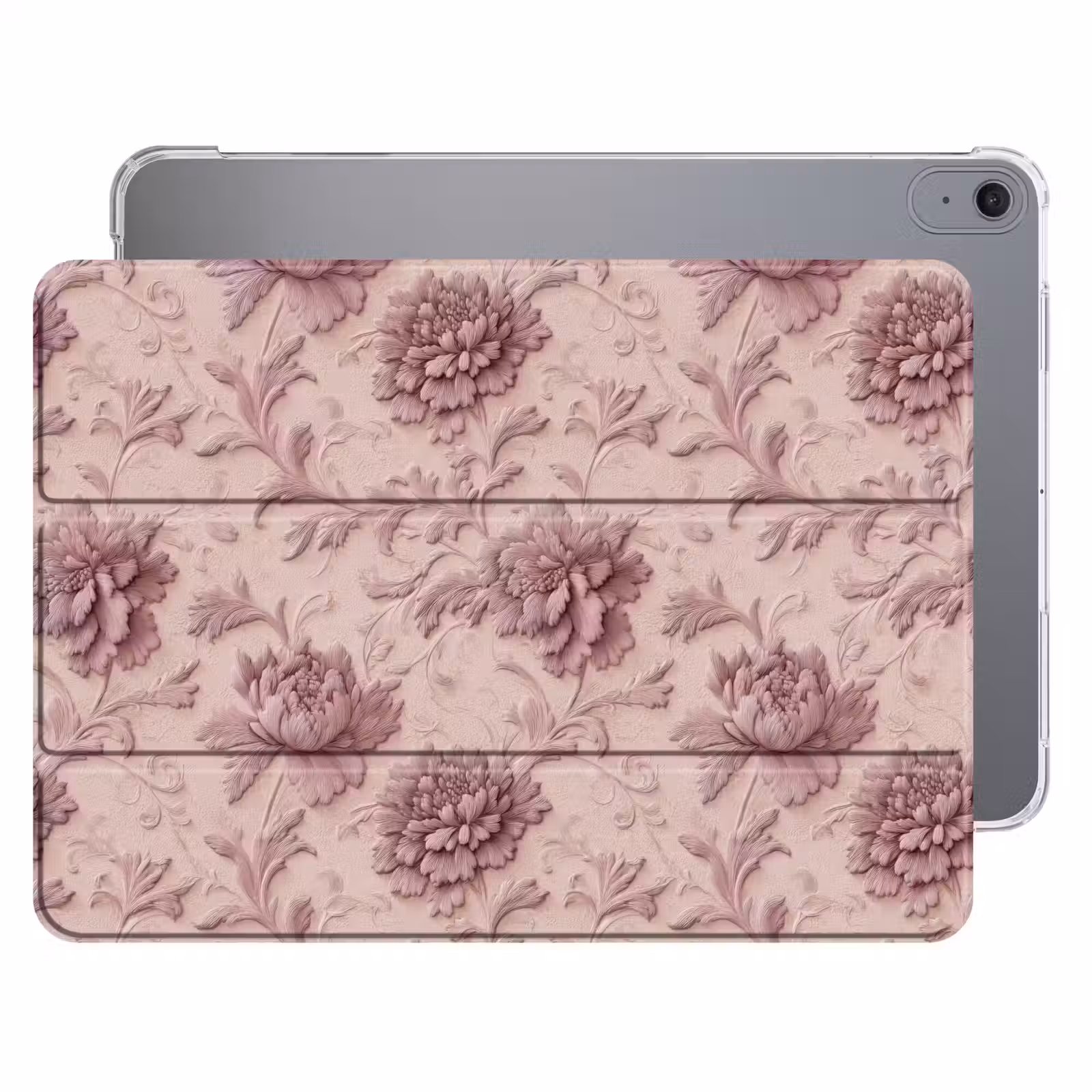 iPad hoes - Reliëf - Pioenrozen - Roze — 1