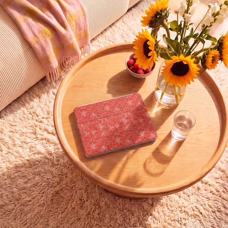 iPad hoes - Bloemen - Patroon - Rood — 2