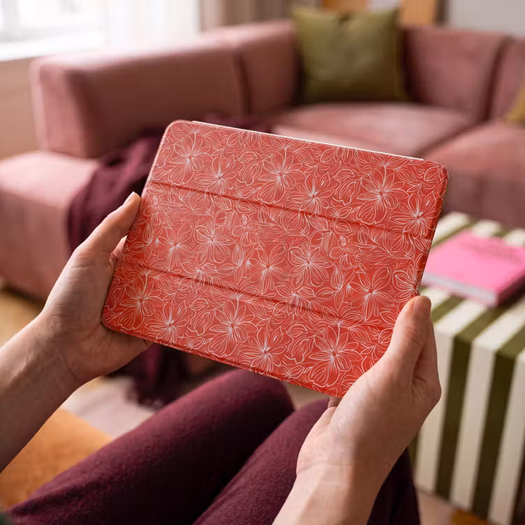 iPad hoes - Bloemen - Patroon - Rood — 4