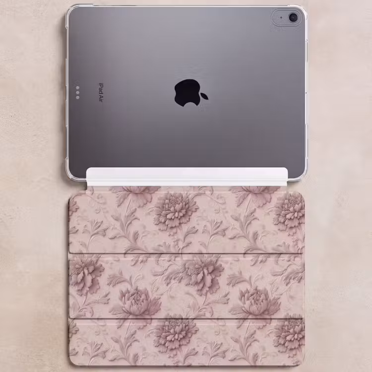 iPad hoes - Reliëf - Pioenrozen - Roze — 6