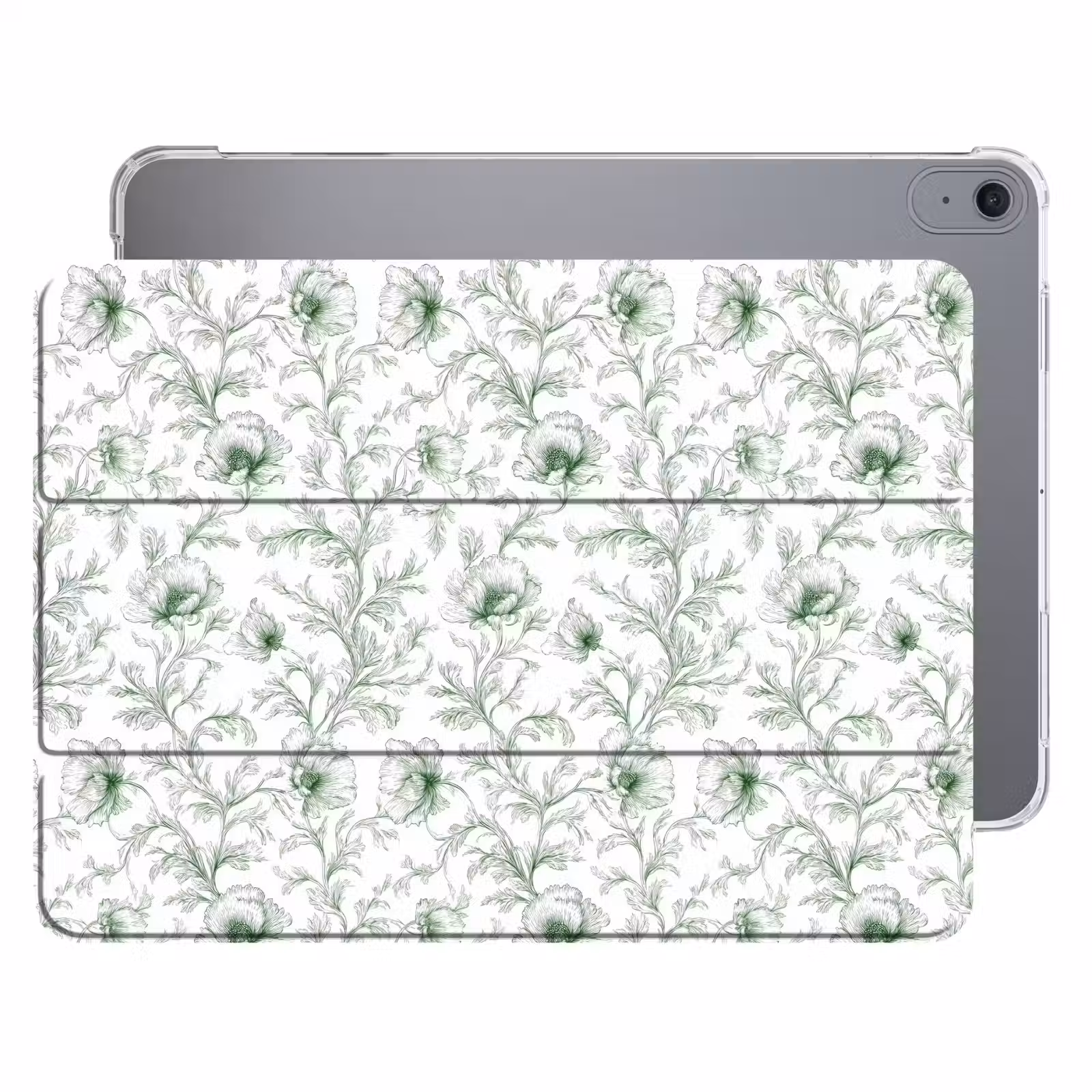 iPad hoes - Bloemen - Getekend - Groen — 1