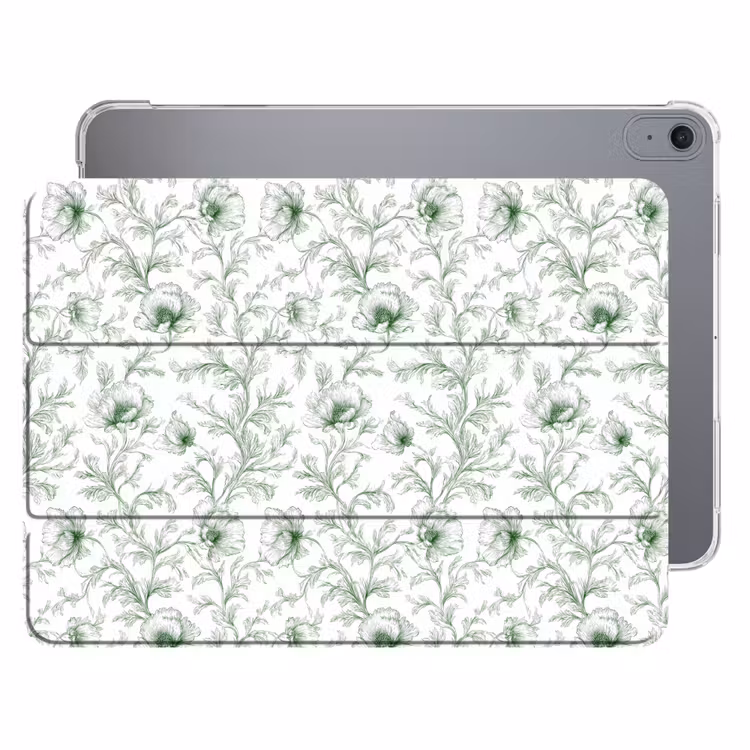 iPad hoes - Bloemen - Getekend - Groen — 1