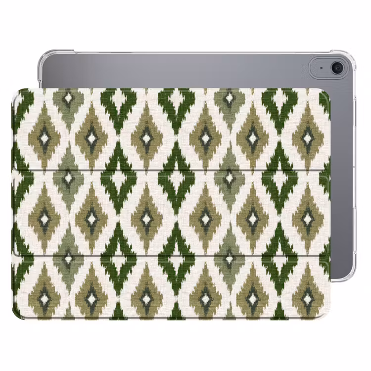 iPad hoes - Geografisch - Ruitmotief - Groen — 1