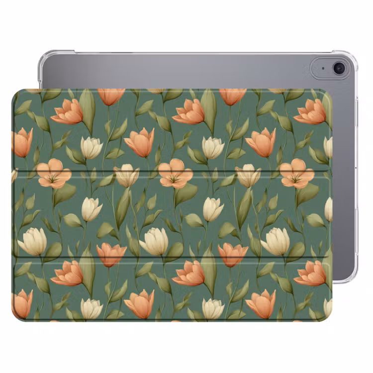 iPad hoes - Tulpen - Botanisch - Groen — 1