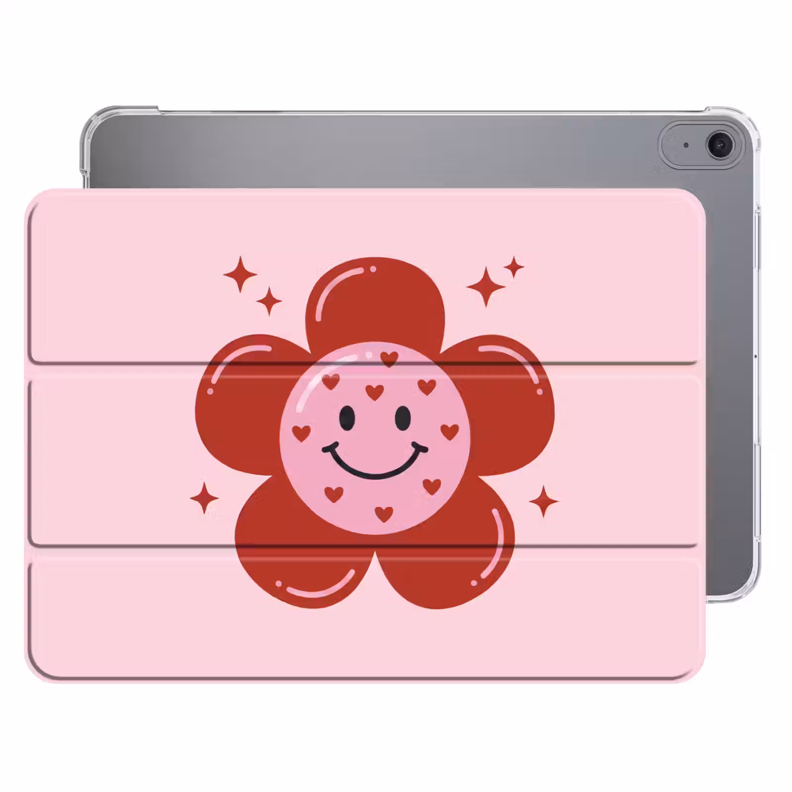 iPad hoes - Bloem - Roze - Hartjes — 1