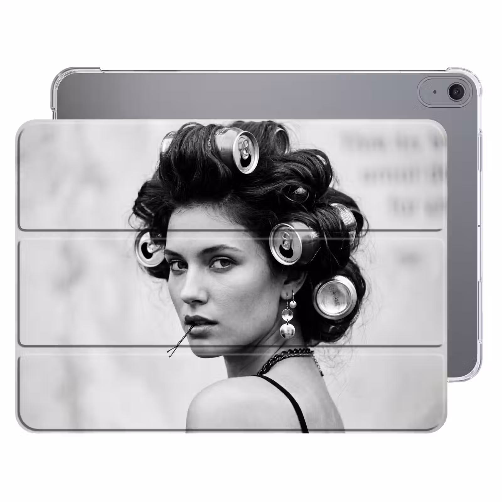iPad hoes - Edgy - Vrouw - Zwart - Wit — 1