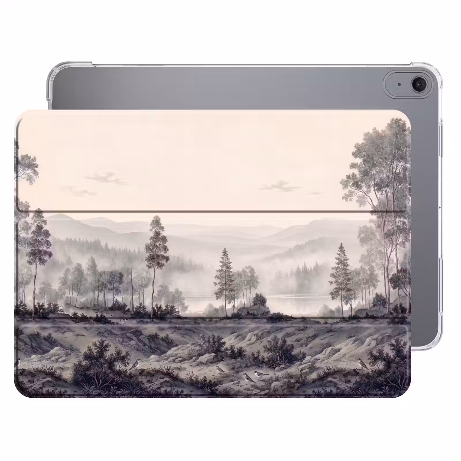 iPad hoes - Mistig - Berglandschap - Illustratie — 1