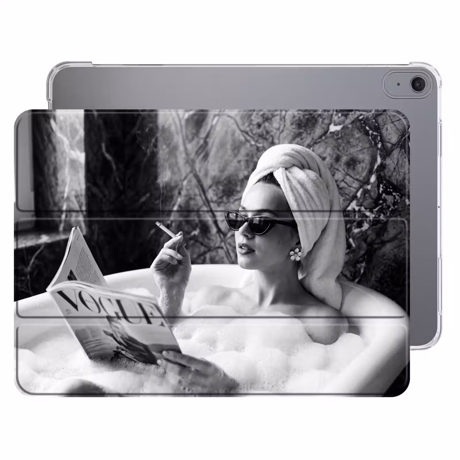 iPad hoes - Relaxt - Bad - Zwart - Wit — 1