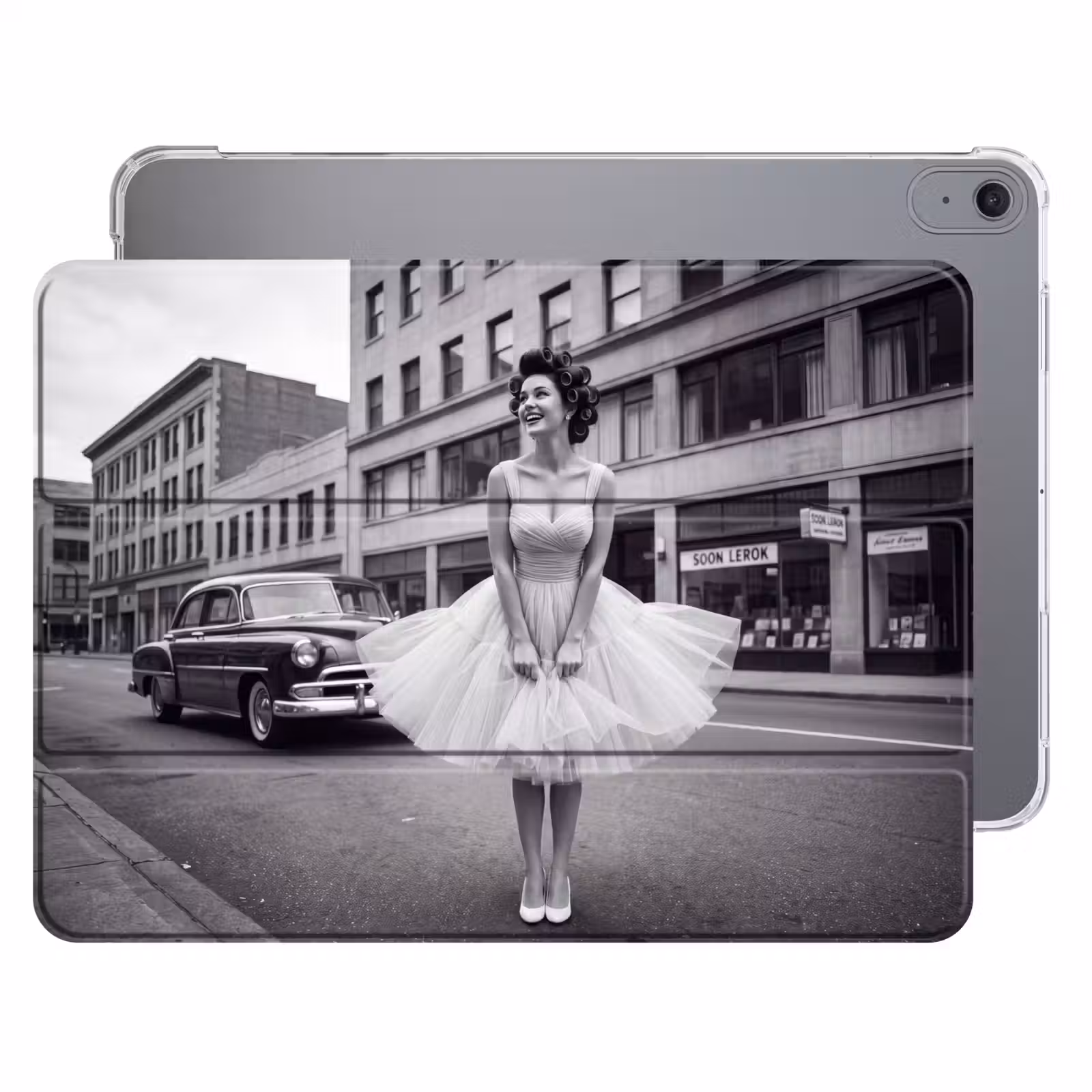 iPad hoes - Retro - Vrouw - Zwart - Wit — 1