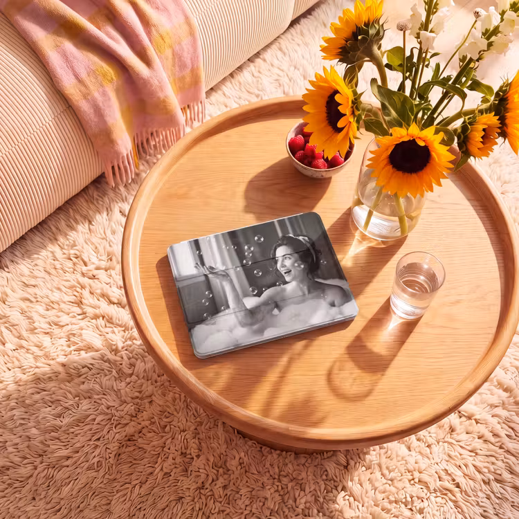 iPad hoes - Bad - Bubbels - Zwart - Wit — 2