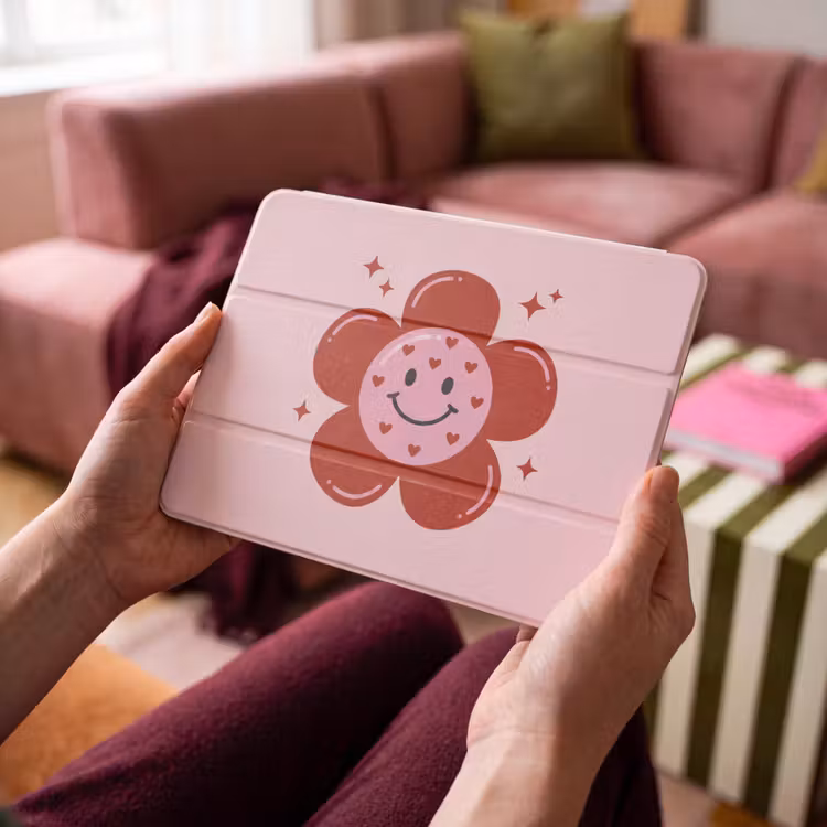 iPad hoes - Bloem - Roze - Hartjes — 4