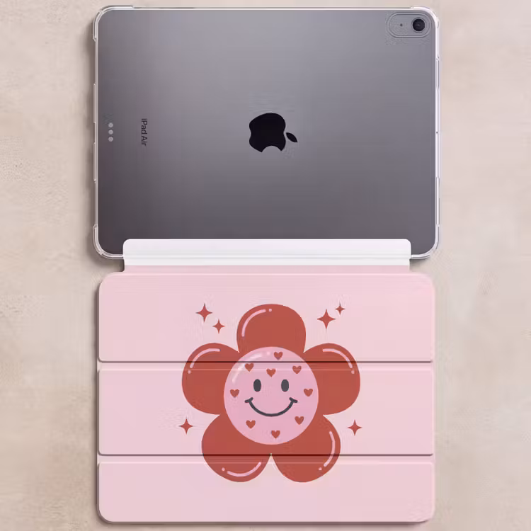 iPad hoes - Bloem - Roze - Hartjes — 6