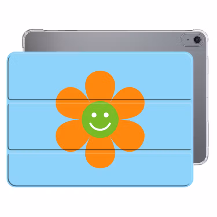 iPad hoes - Bloem - Smiley - Kleurrijk — 1