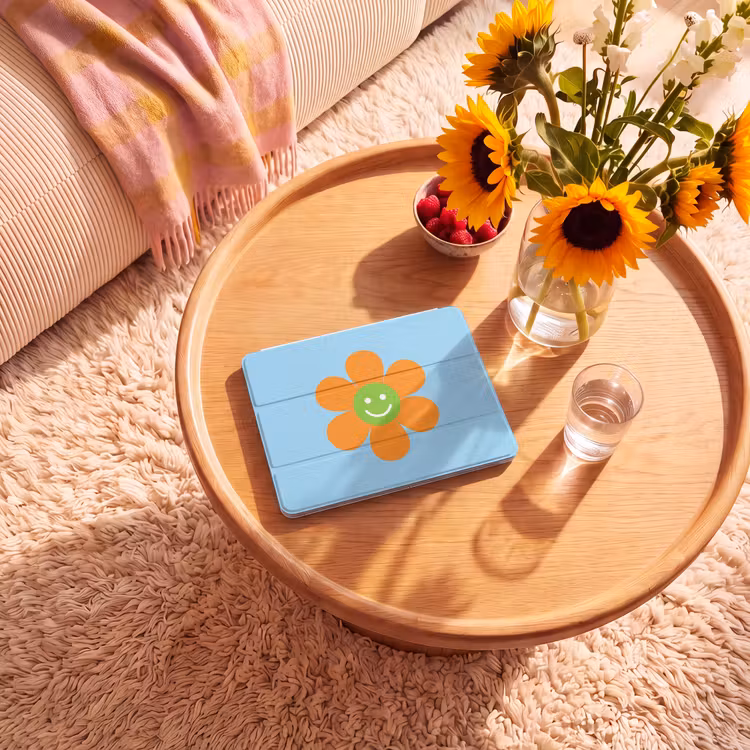 iPad hoes - Bloem - Smiley - Kleurrijk — 2