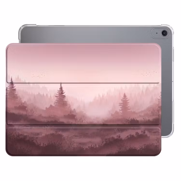 iPad hoes - Landschap - Mistig - Roze — 1