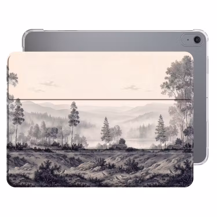iPad hoes - Mistig - Berglandschap - Illustratie — 1