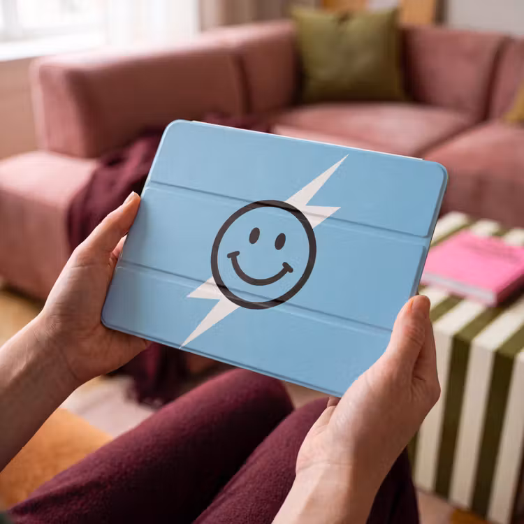 iPad hoes - Smiley - Blauw - Bliksem — 4