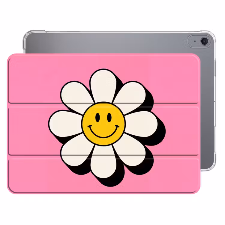 iPad hoes - Smiley - Bloem - Roze — 1