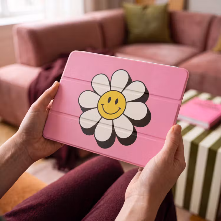 iPad hoes - Smiley - Bloem - Roze — 4
