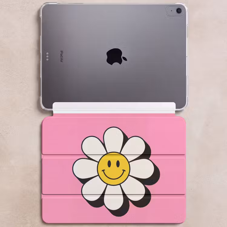 iPad hoes - Smiley - Bloem - Roze — 6